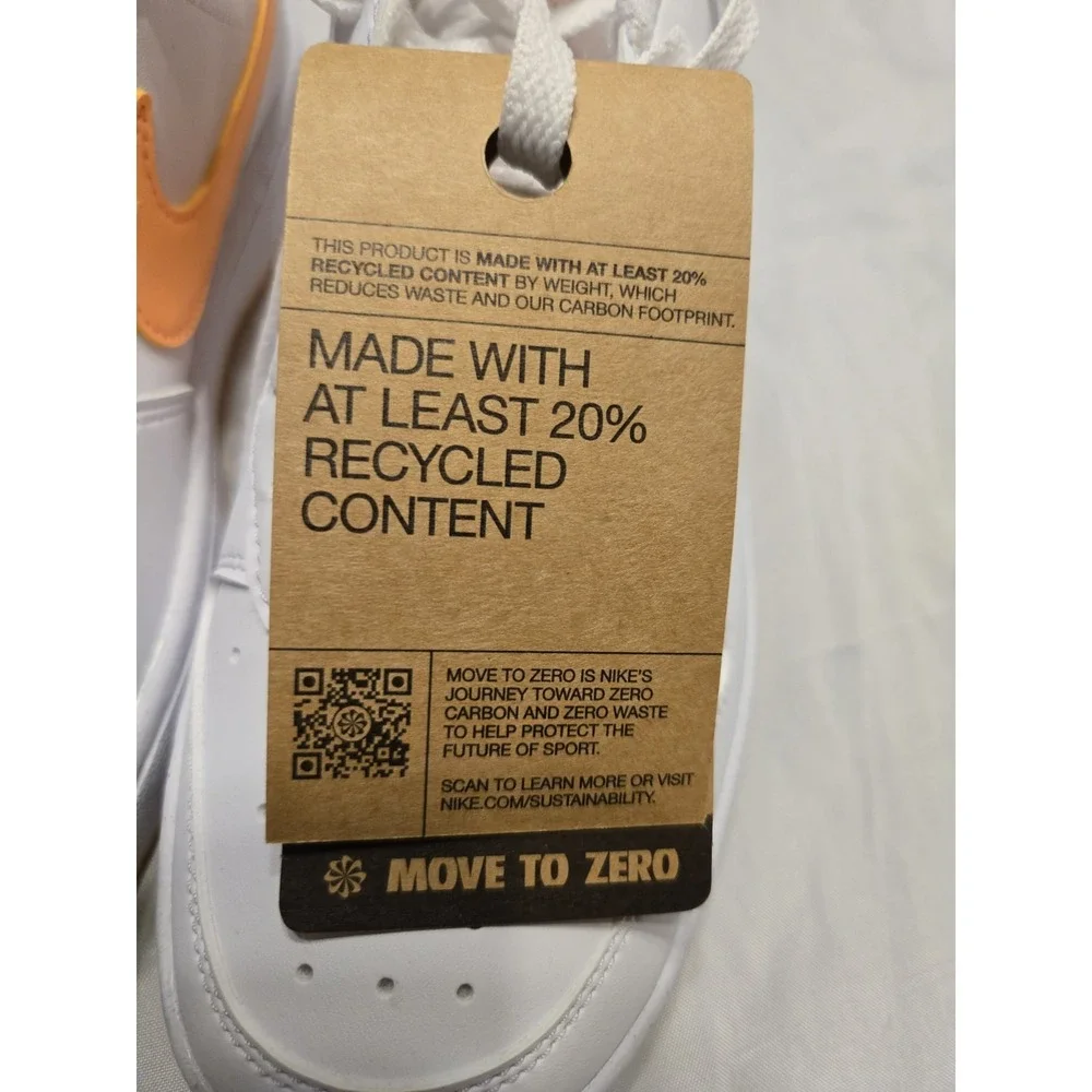 Nike Court Borough Low Recraft 5.5Y Orange/White‎ Sneakers Shoes NEW Hot Colors!